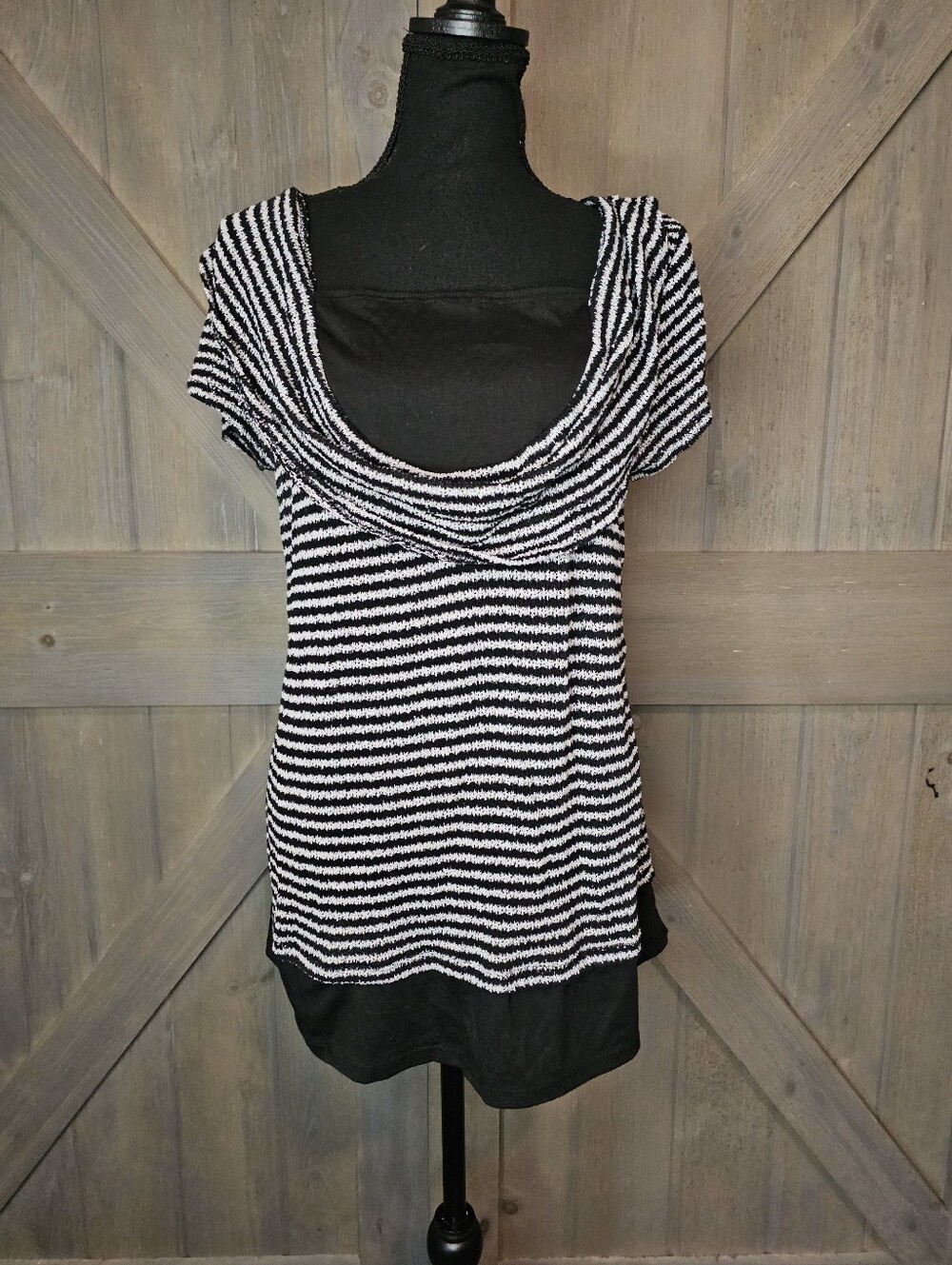 Y2k Deb Draped Cowl Neck Blouse sz 2x